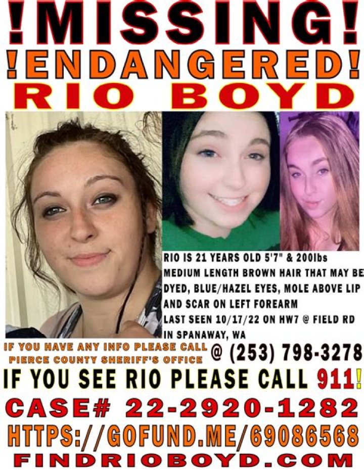 Missing Rio Boyd Was Last Seen in Spanaway, Help Find Her