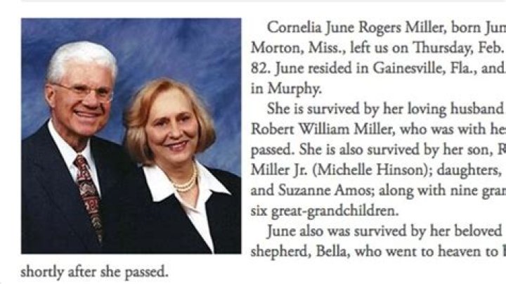 Obituary | Cornelia June Rogers Miller Cause of Death
